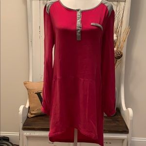 Silk and jersey knit dress.